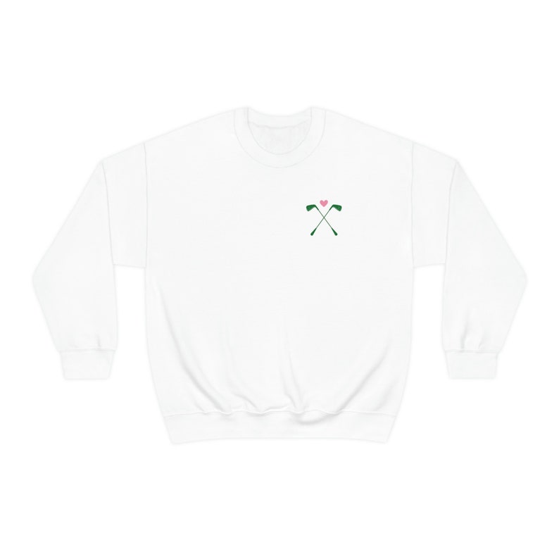 Cute golf sweatshirt for women golf sweater gift for golfer woman golf gift for women Happiest on the course golf shirt golf crewneck image 8