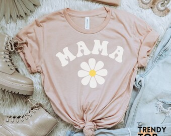 Daisy Mama Shirt Flower Mama Tshirt Retro Mama Shirt Retro