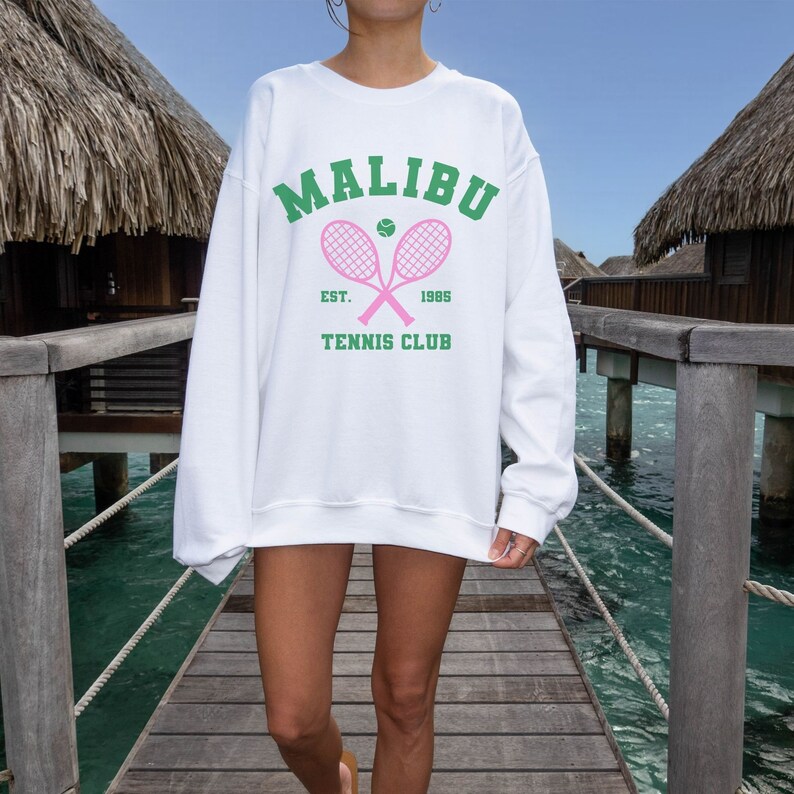 Tennis Sweatshirt Vintage Tennis Club Sweatshirt Preppy Sweatshirt