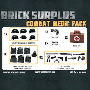 Combat Medic Armor Pack - miniature figure compatible - WWII, SWAT, Military, Army, Navy Seal Special Forces