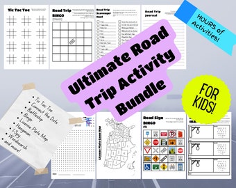 Road Trip Activities Printable Bundle for Kids! | PDF Download | Ultimate Activity Pack | Instant Download!