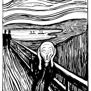 Printable Coloring Book Edvard Munch Collection PLUS Short Biography ...