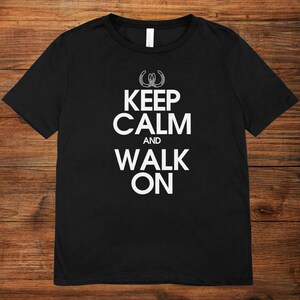 Keep Calm and Walk On | Horseshoe Graphic Tee | Funny Horseback Riding Lesson T Shirt
