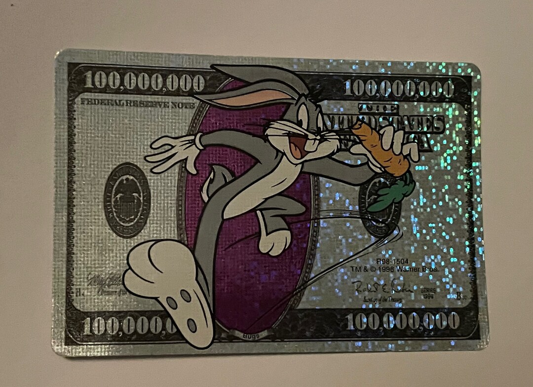 Vintage Bugs Bunny Money Vending Machine Sticker 100 Million Etsy