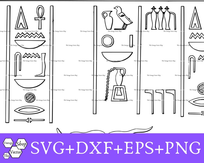 HIEROGLYPH Svg, Egypt Svg, Egyptian Svg, Ancient Egyptian Svg, Digital ...