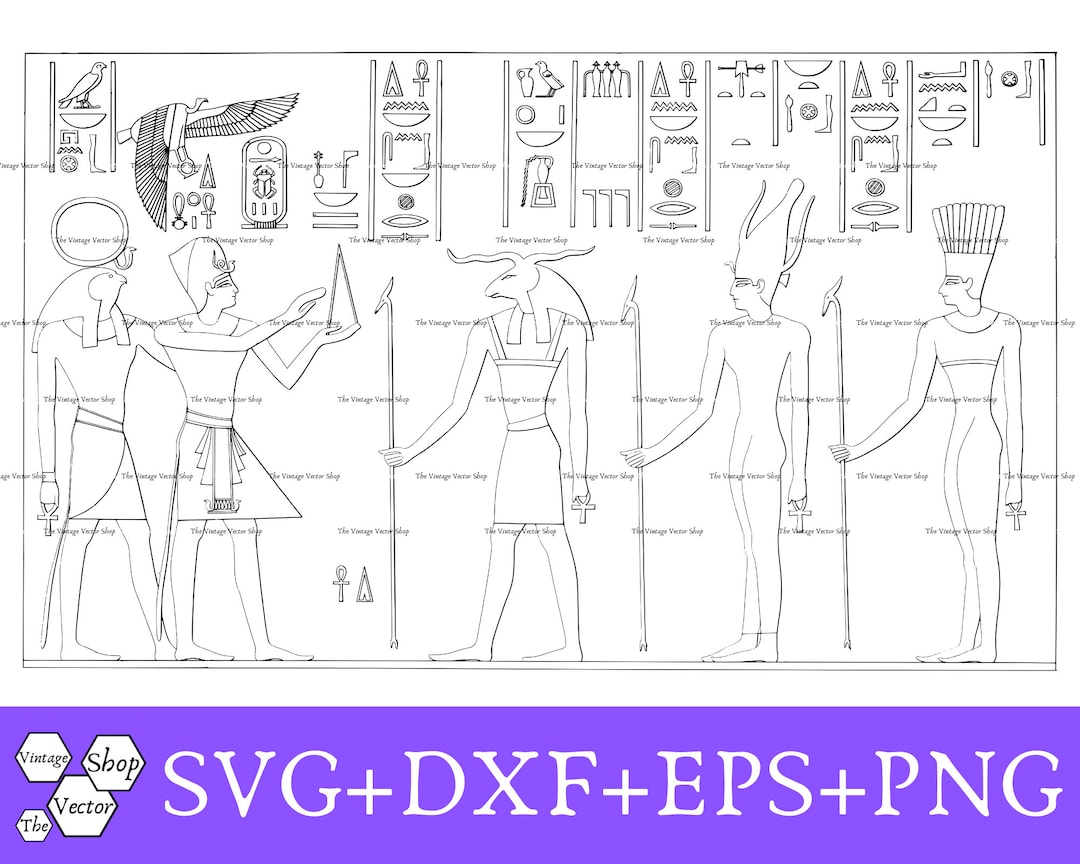 HIEROGLYPH Svg, Egypt Svg, Egyptian Svg, Ancient Egyptian Svg, Digital ...