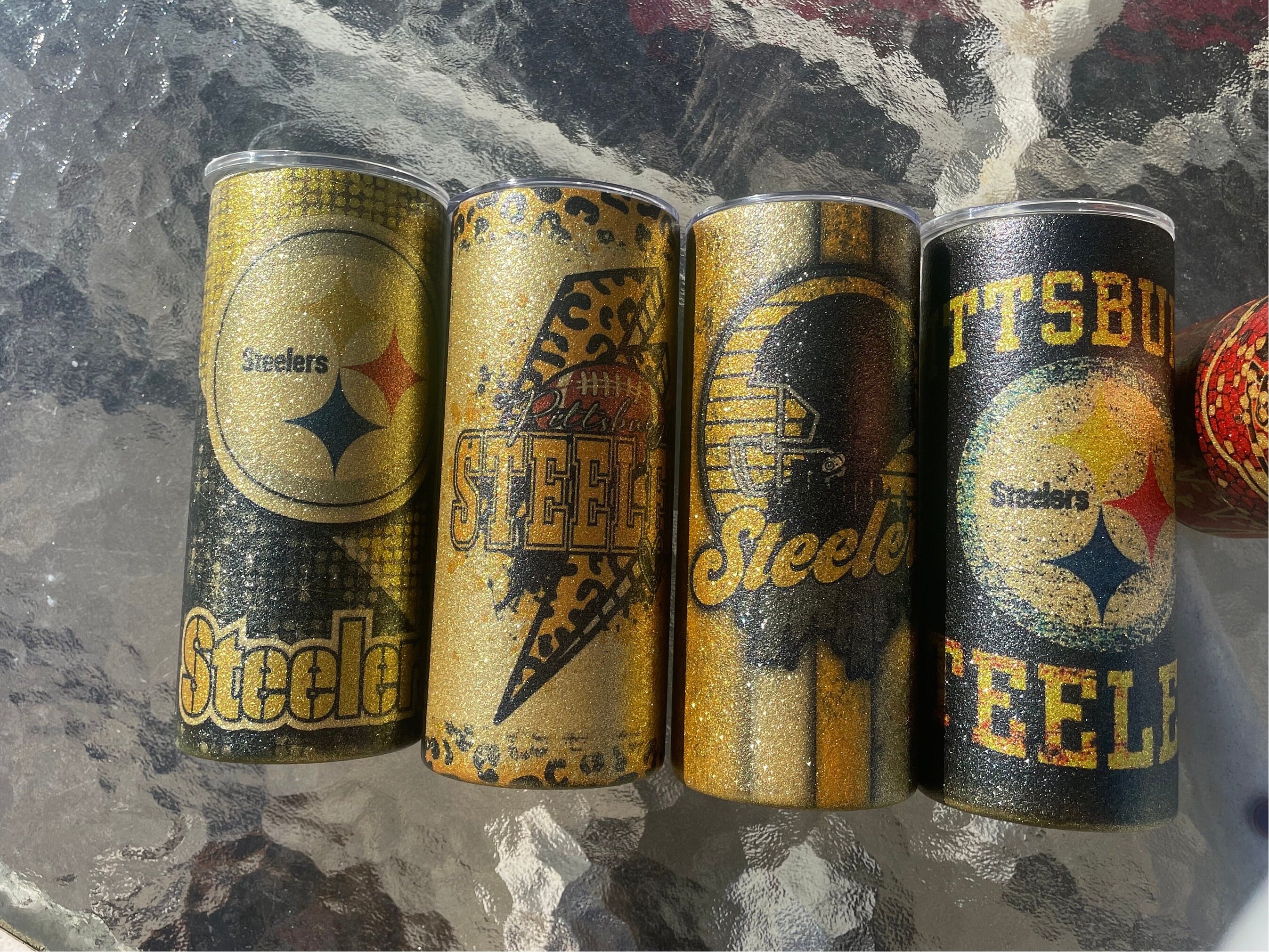 Pittsburgh Steelers Gold Glitter Stainless Steel Tumbler - Etsy