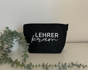 Lehrergeschenk l Lehrerkram| Filztäschchen | Filztasche für Lehrer | Geschenk für Lehrer