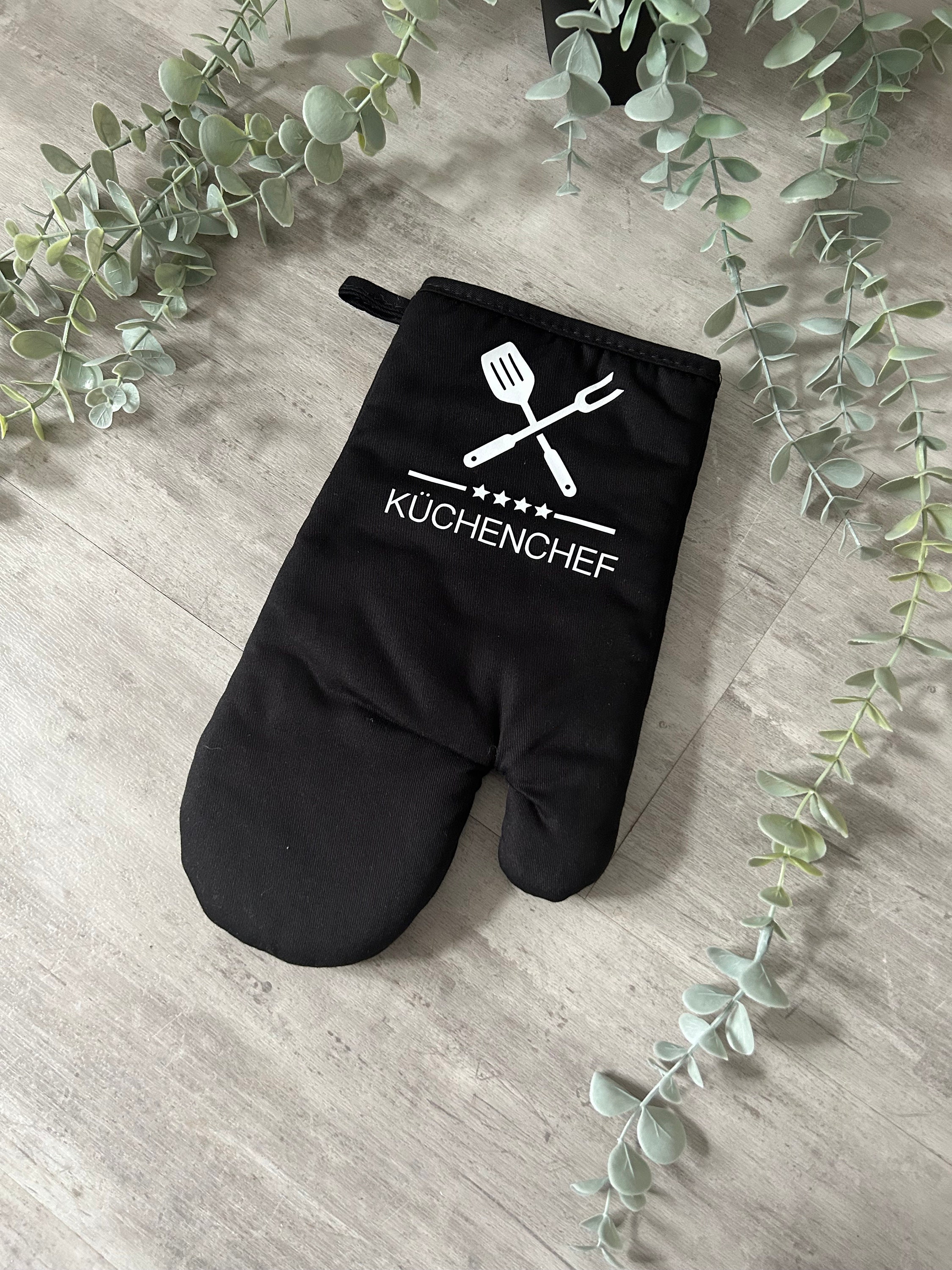 Mingnei Ofenhandschuh & Topflappen Set – Totenkopf-Pilz Design, Hitzebeständig Bis 220°C, Maschinenwaschbar