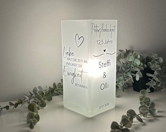 Geschenk zur Petersilienhochzeit | Geschenk zum Hochzeitstag | personalisierte Tischlampe