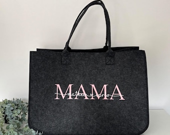 Filztasche | XXL Filztasche | personalisierte Tasche | MOM | OMA | personalisiert mit Namen