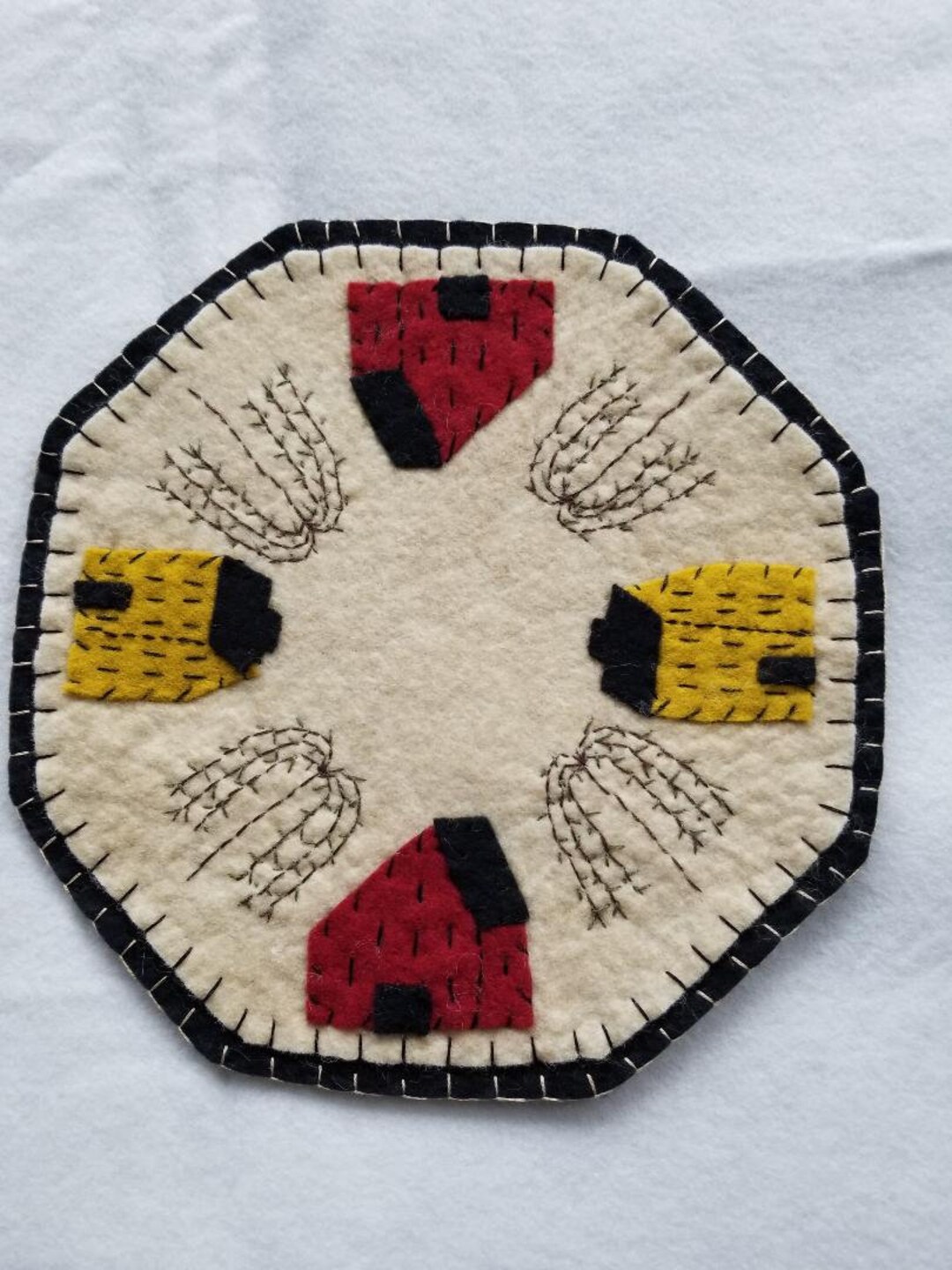 PDF Printable PATTERN Primitive Candle Mat Saltbox 11 Etsy