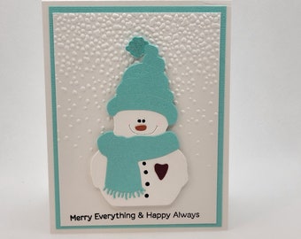 Handmade Snowman Cards - Set of 6 Boxed