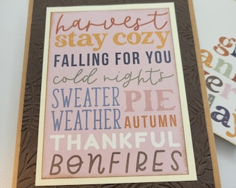 Card Kit, DIY Card Kit, DIY, Fall Card Kit, Adult Card Kit, Kids Card Kit, Autumn Card Kit