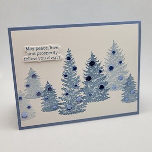 Handmade Christmas Cards, Christmas Cards, Hand stamped Cards, Holiday Cards, Christmas Tree Cards