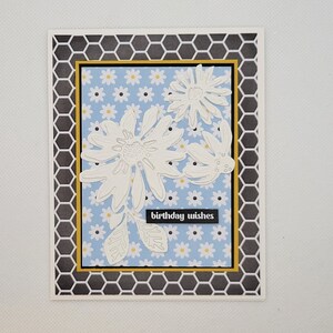 Birthday Card - Handmade, Birthday Card, Floral Card, Happy Birthday Card, Daisy Card, Birthday Wishes, Handmade Card