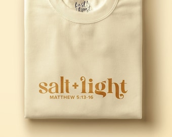 Sale e luce - Matteo 5:13-16 - File Bibbia SVG PDF PNG Christian Cricut