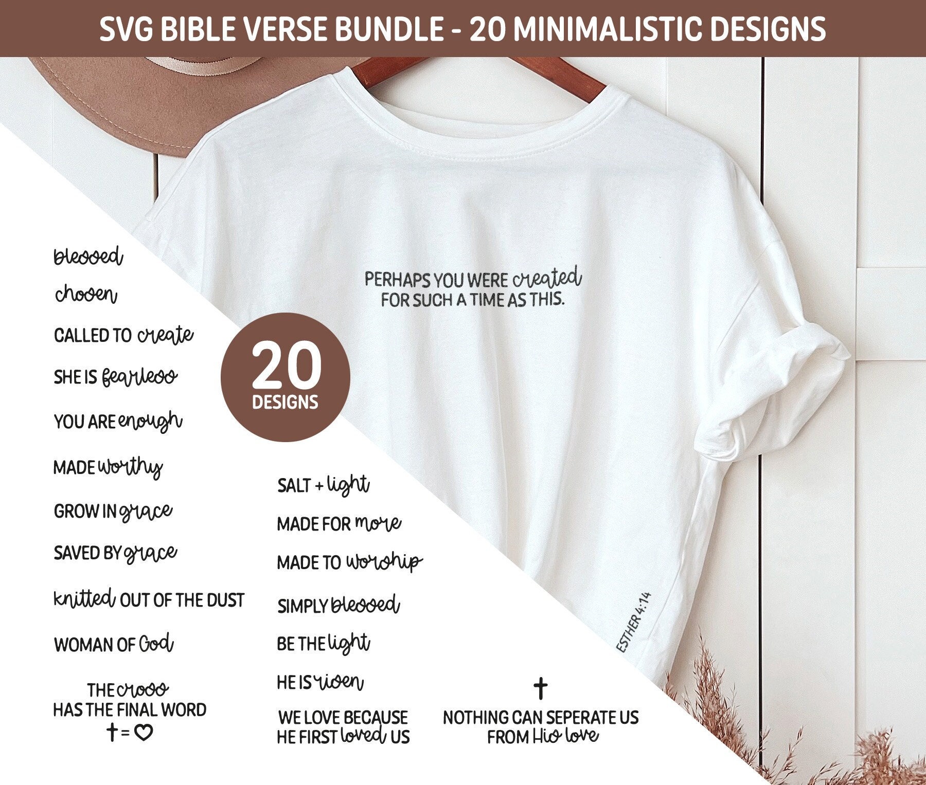 Minimalistic Bible Scripture SVG Bundle - 20 Designs - Bible Svg PDF ...