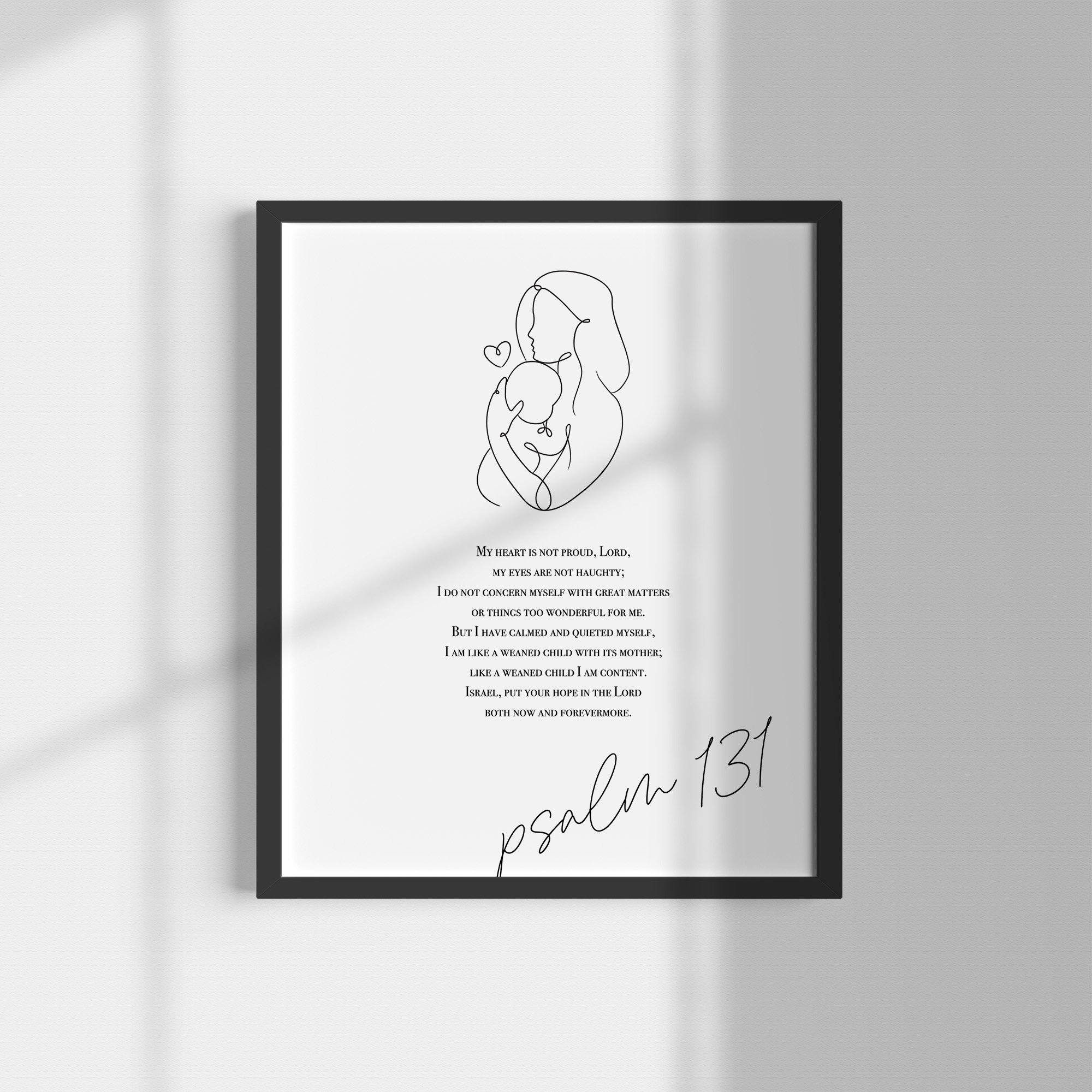 Psalm 131 - Printable - Bible Verse Wall Art - Christian Home Wall ...