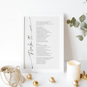 Psalm 91 - The Lord is my Refuge - printable - bible verse wall art - christian home wall decor - modern bible quote