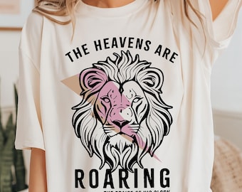 I cieli ruggiscono la lode della Sua gloria - file di taglio cristiano del leone - file Bibbia SVG PDF PNG Christian Cricut