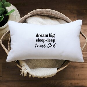 Dream big, Sleep Deep, Trust God - pillow SVG PDF PNG Christian Cricut file