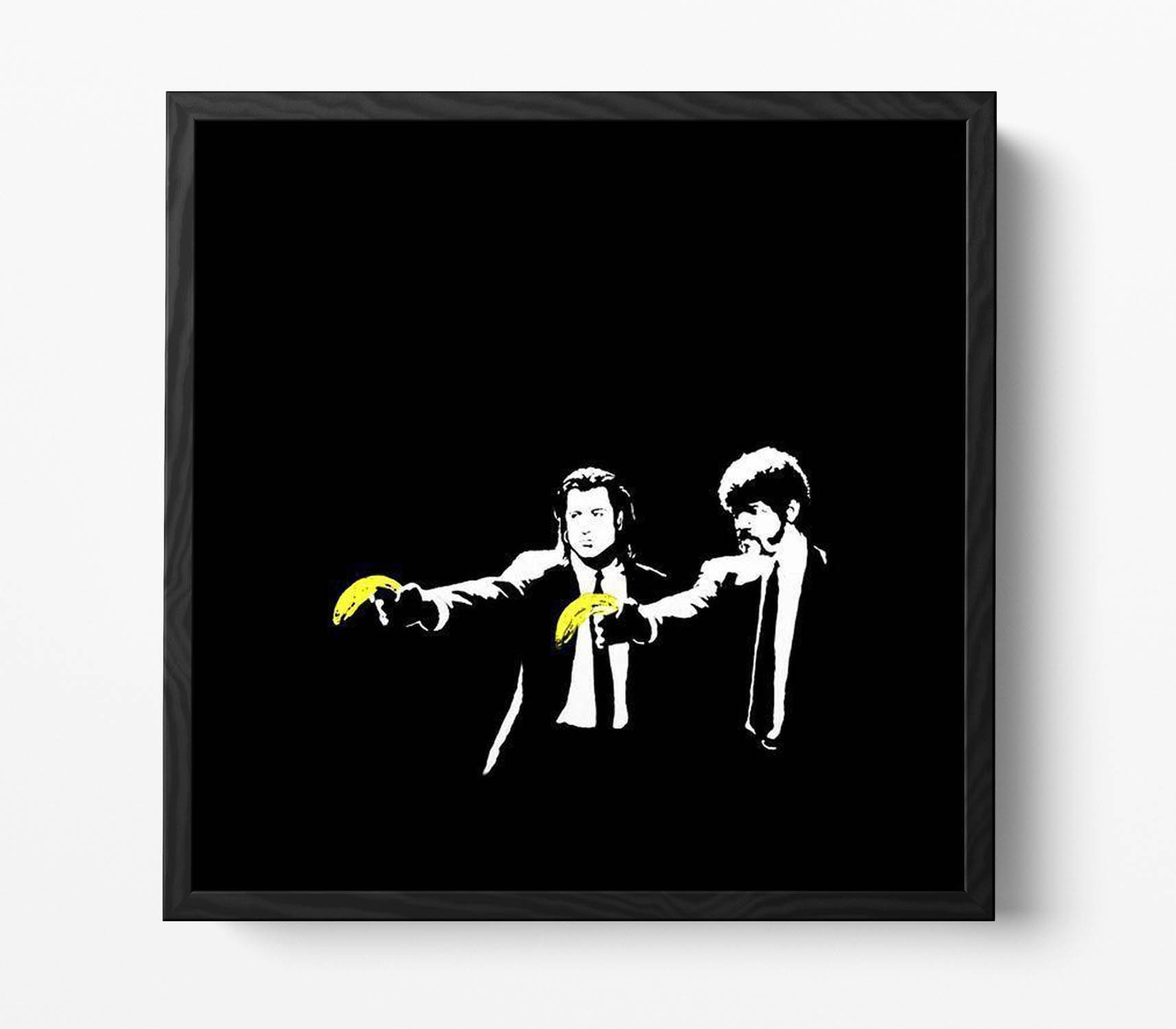 Canvasmonkey Banksy Pulp Fiction Stunning Framed Square Etsy