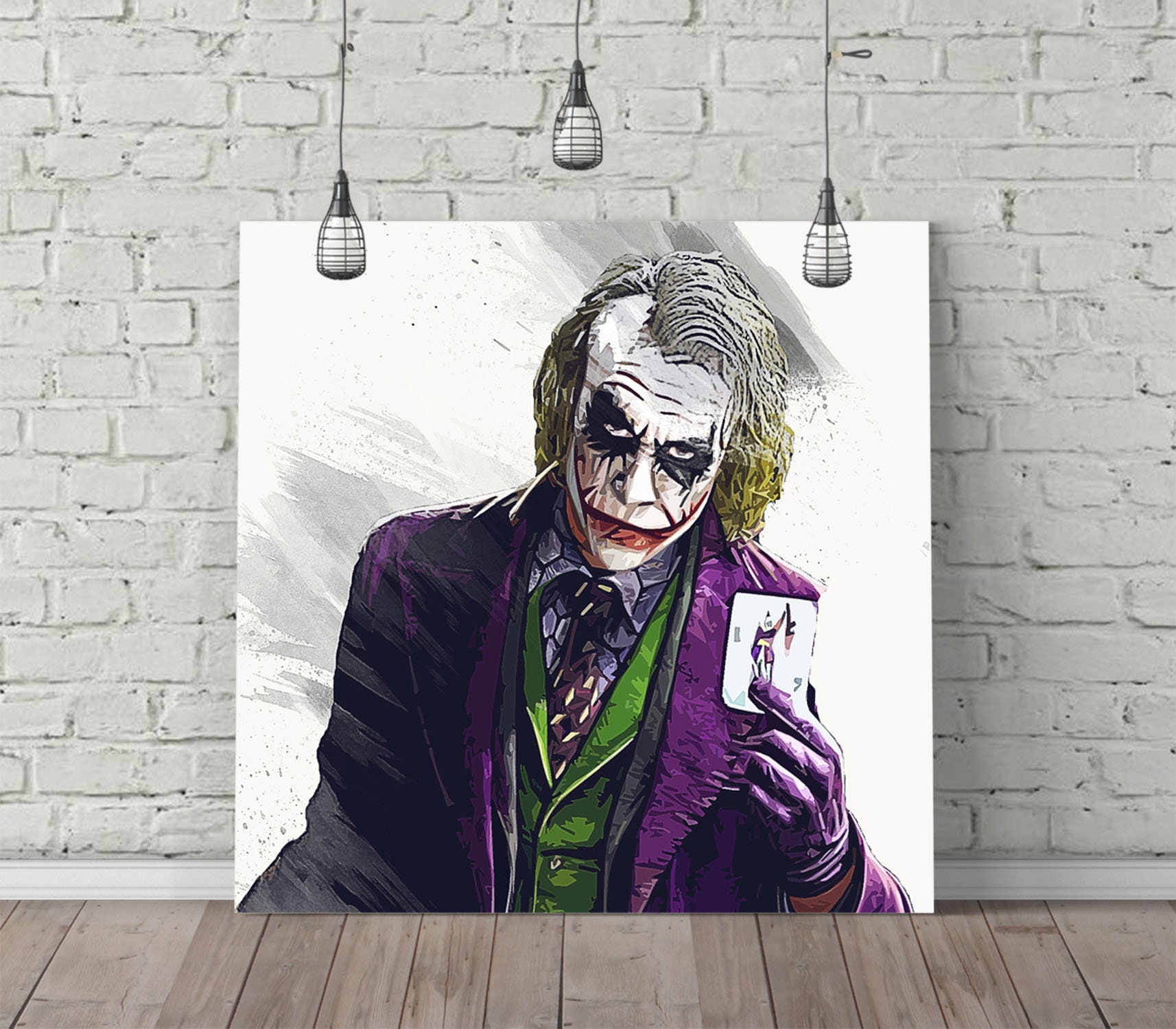 Joker Card Heath Ledger  Batman Dark Knight 2 pairs of charm EARRINGS 