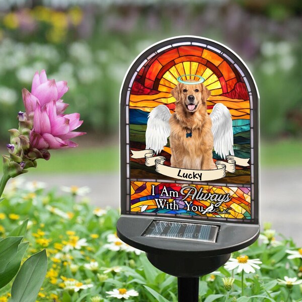 Solar Garden Lights Memorial Cat Etsy