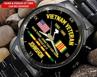 Personalizzato Ci sono stato, fatto quello e dannatamente fiero di esso Orologio veterano del Vietnam, orologio veterano orgoglioso, orologio militare veterano, regalo per la festa del papà