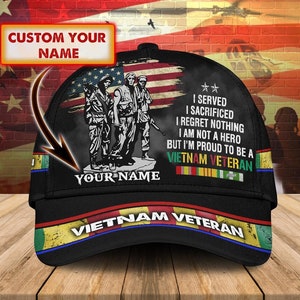 Custom Ich bin stolz darauf, ein Vietnam veteran Classic Cap zu sein, ich habe gedient ich habe den stolzen veteranenhut geopfert, Kappe für veteran, US Militärgeschenk für Männer