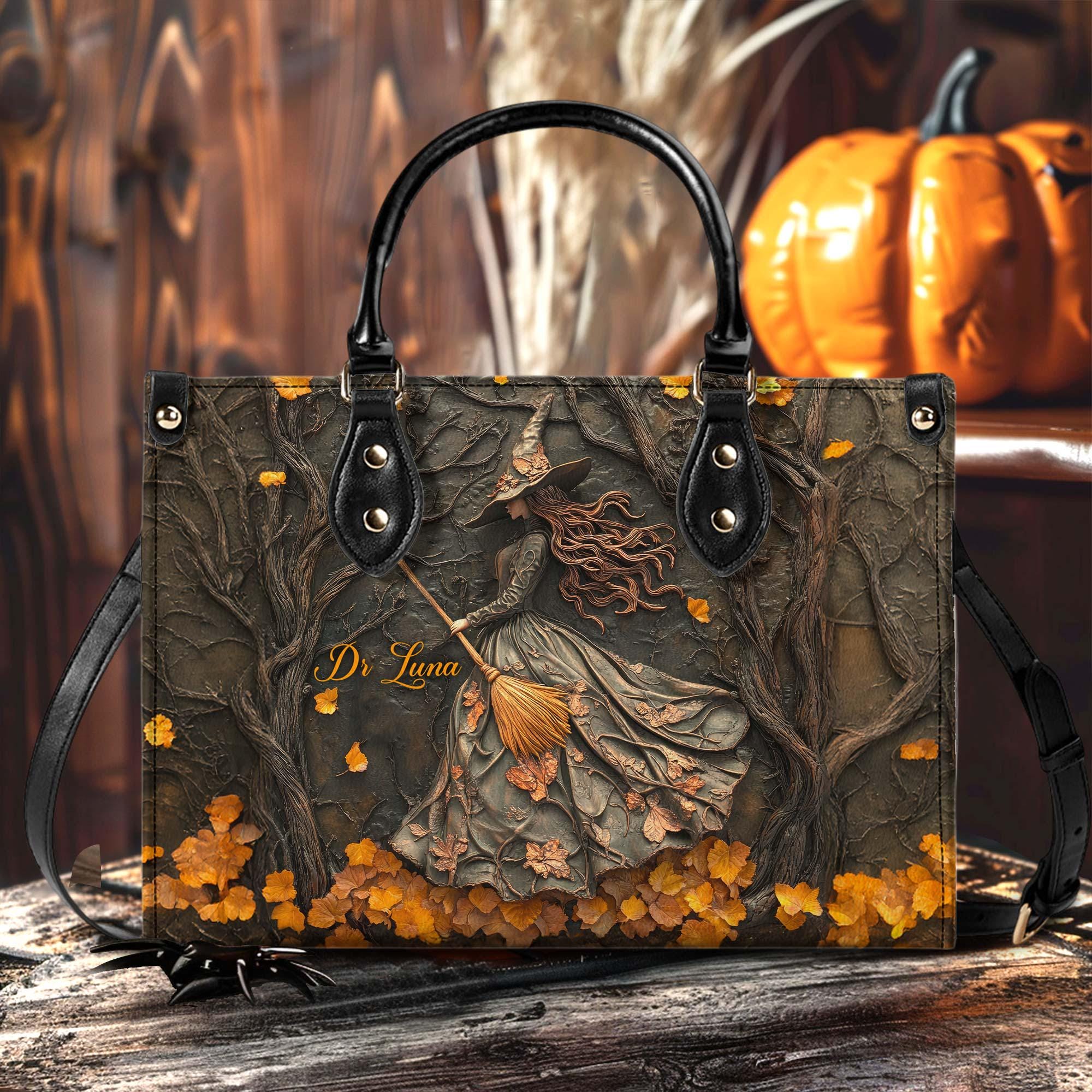 Witchy Gothic Print 3D Art Handbag With Handle, Spooky Ghost Vibes 3D Inflated Handbag, Spooky Season Bag, Halloween Accessories Gift