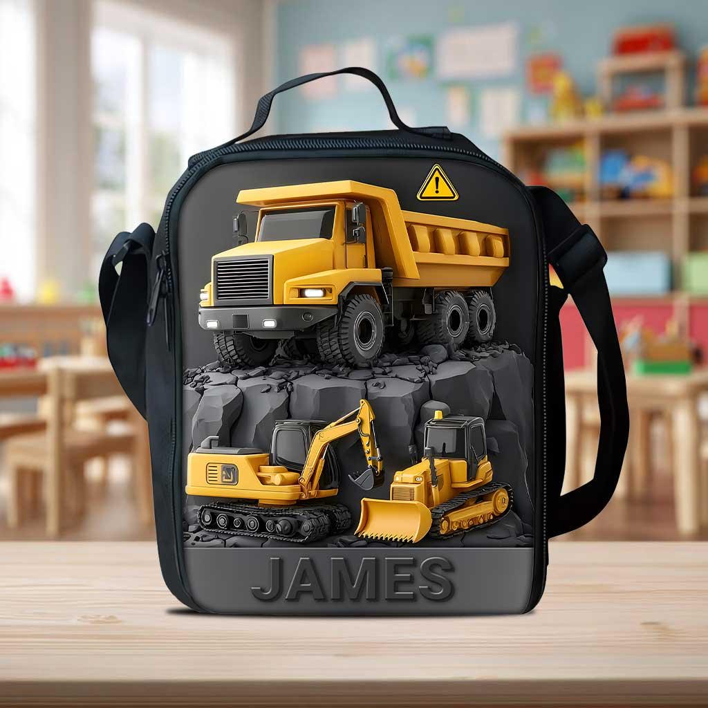 Custom Kids Backpack, Excavator Truck Back To School Backpack, Construction Backpack Birthday Gift For Boys, School Bag For Children Toddler