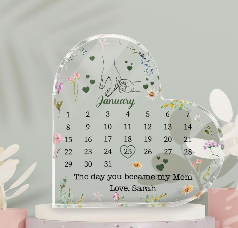 Personalized the Day You Became My Mommy, First Mother's Day Gifts, New ...
