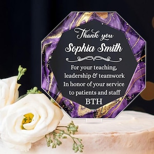 Custom Message Acrylic Retirement Cake Topper, Personalized Retirement Gift for Coworker, Employee Retirement Award, Retirement Party Decor