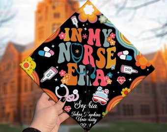 Personalized Nurse Graduation Cap Topper, RN Grad Cap Topper, Custom Nursing Grad Cap Topper, In My Nurse Era