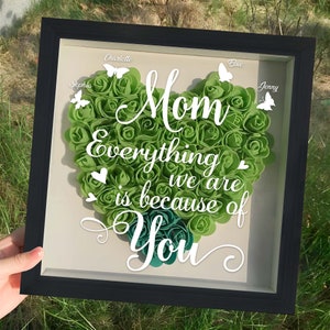 Personalized Mom Everything We Are is Because of You Shade Flower Box ...
