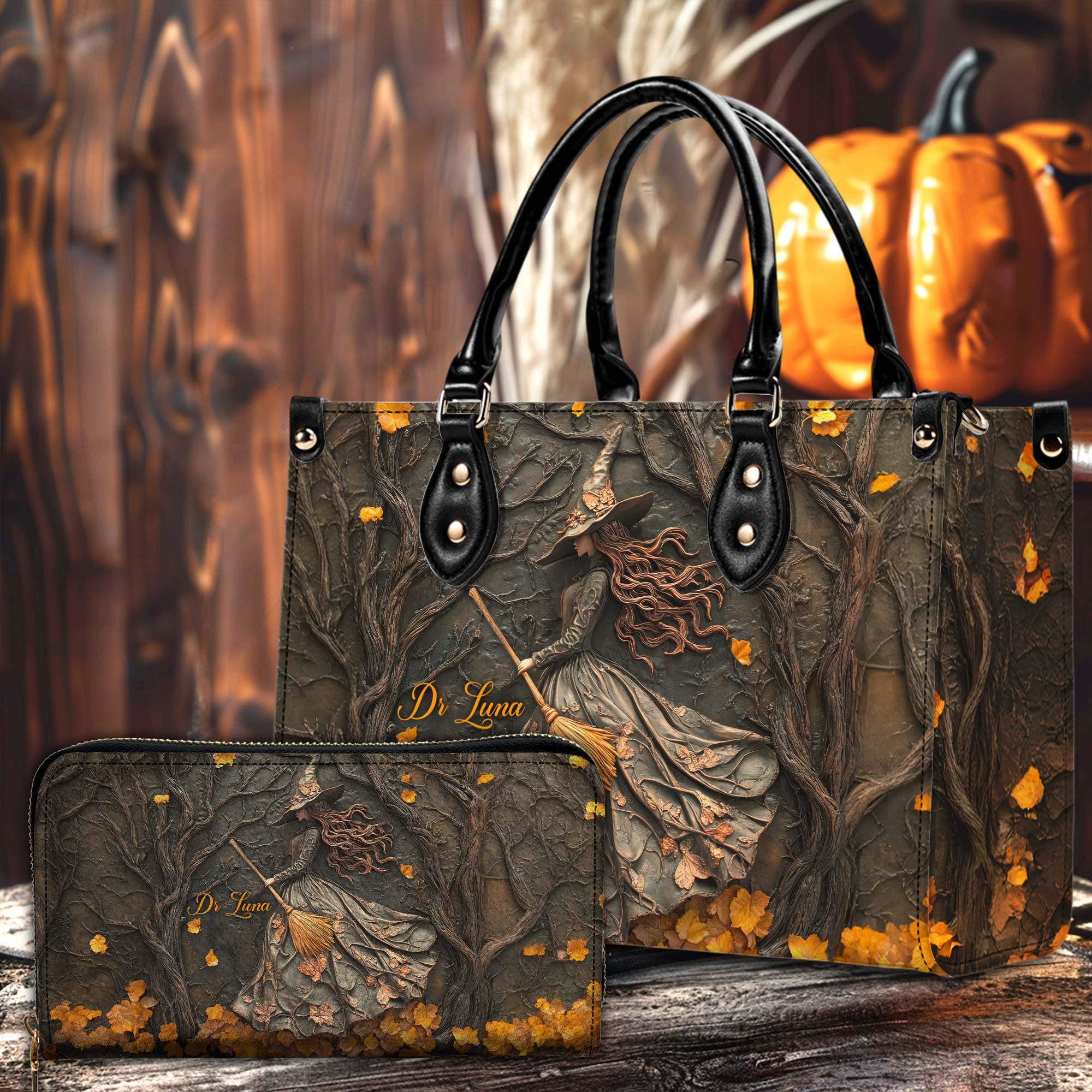 Witchy Gothic Print 3D Art Handbag With Handle, Spooky Ghost Vibes 3D Inflated Handbag, Spooky Season Bag, Halloween Accessories Gift