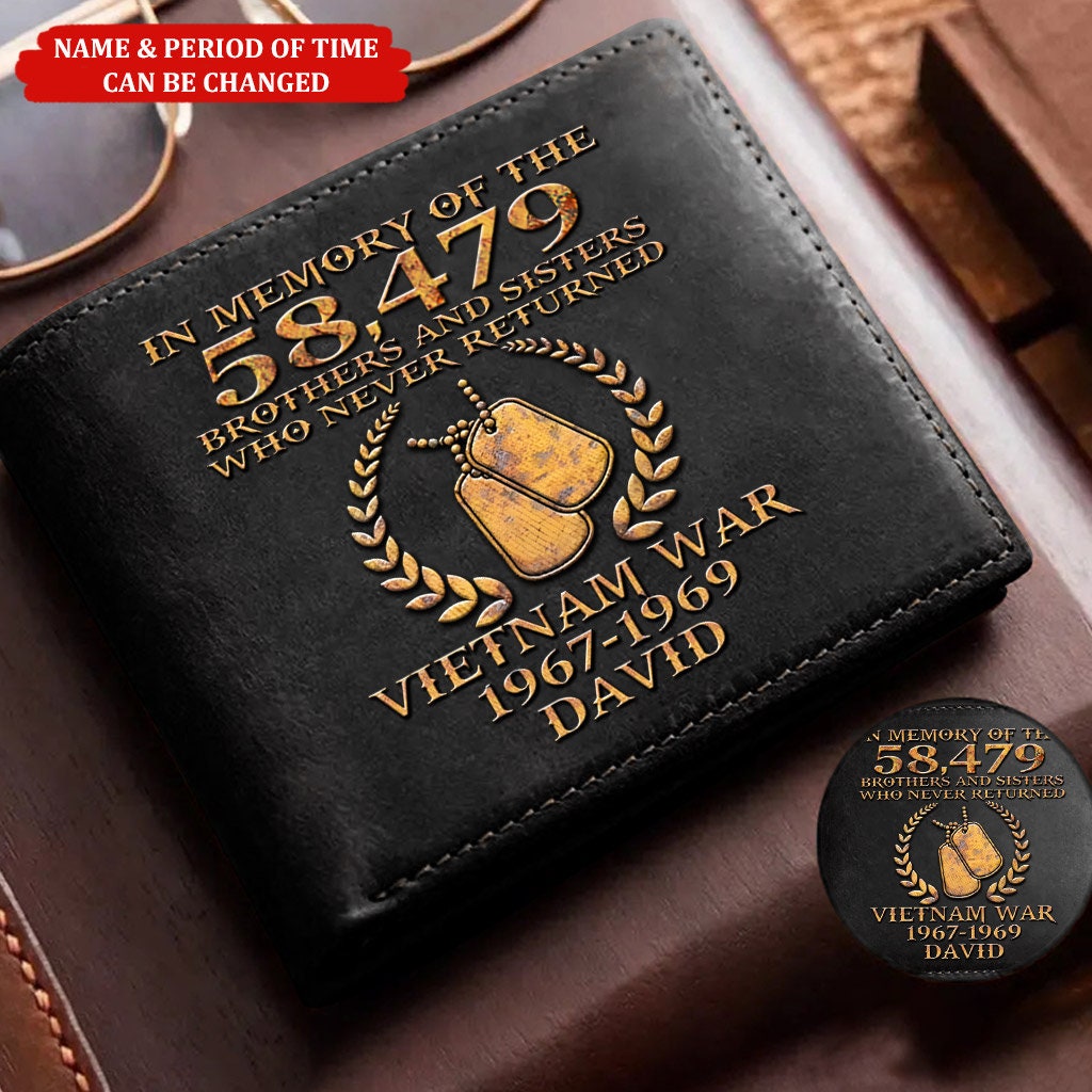 Personalized All Gave Some 58479 Gave All Vietnam Veteran Wallet, Proud Veteran Wallet, Military Veteran Wallet, Dad Gift, Military Style