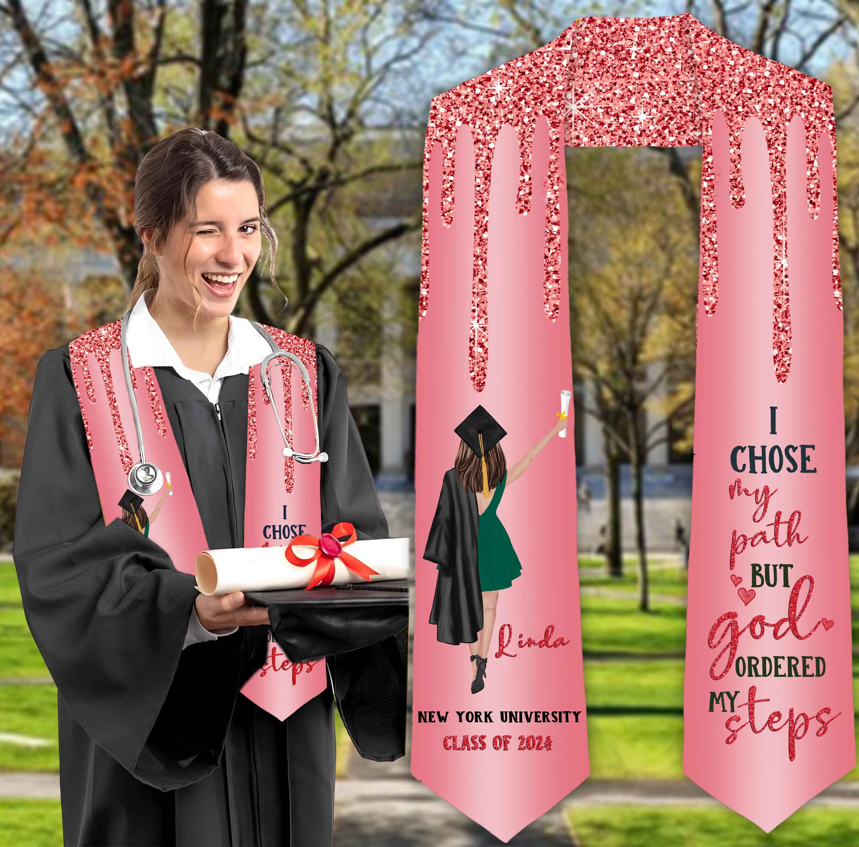 Aokizkdzsw Custom Stole Graduation Personalized 2024,Graduation Sash Class Of 2024,Graduation Gifts For Valedictorian Salutatorian And Pastor