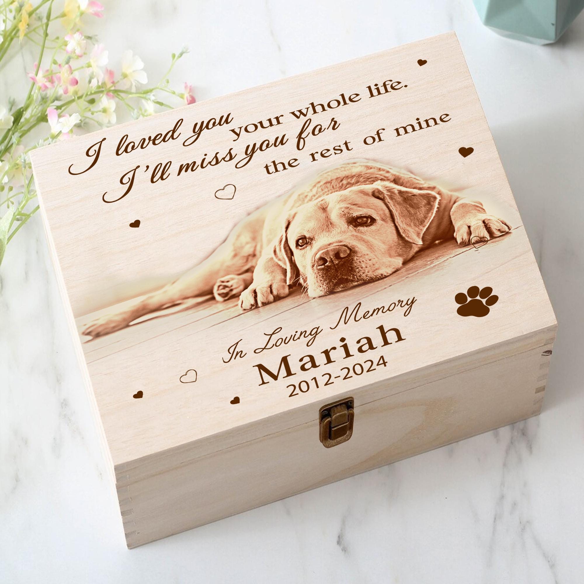 Creative DECO Caja Madera De Recuerdos Personalizada Para San Valentín