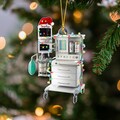 Personalized 2 Flatted Christmas Anesthesia Machine Acrylic Ornament, Gift For Nurse Life, Nurse Life Gift, Anesthesia Machine Ornament