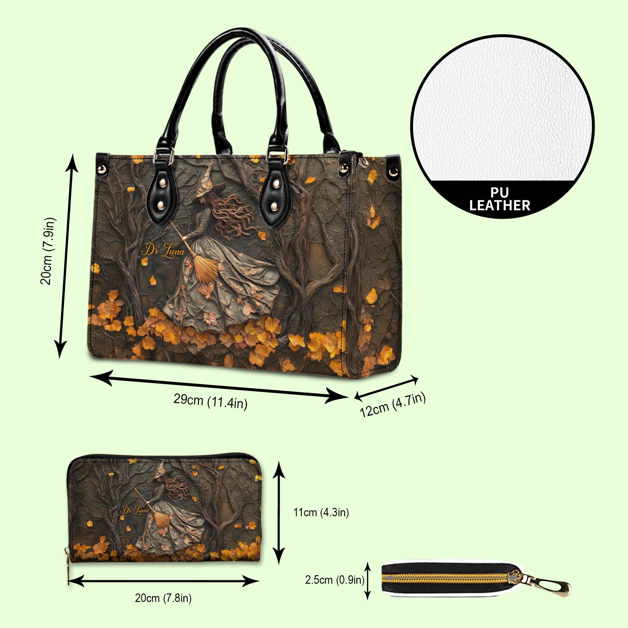 Witchy Gothic Print 3D Art Handbag With Handle, Spooky Ghost Vibes 3D Inflated Handbag, Spooky Season Bag, Halloween Accessories Gift