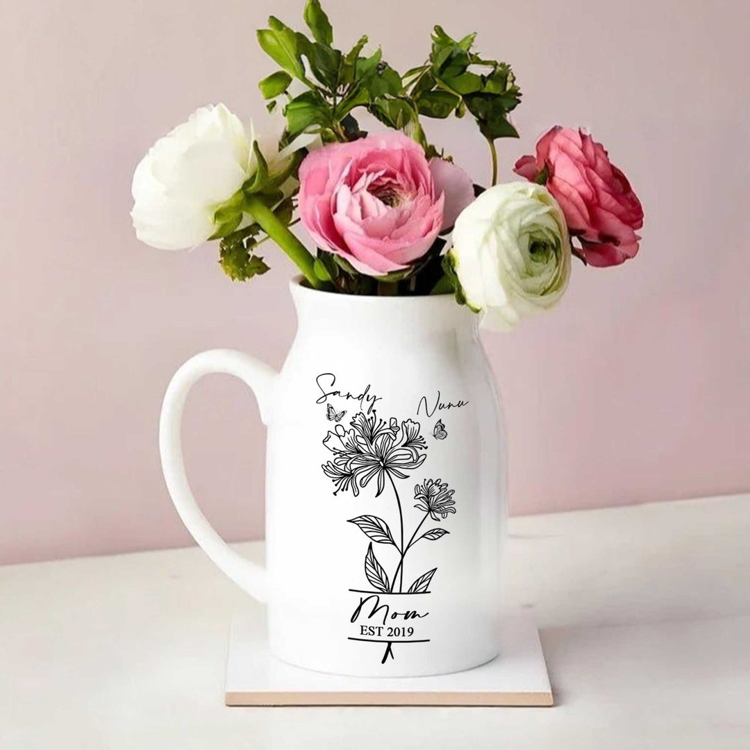 Personalized Birth Flower Grandma's Garden With Grandkids Names