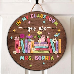 Custom In My Classroom You Are Door Sign, Teacher Name Classroom Decor, Custom Teacher & Positive Affirmations, Personalized Teacher Decor