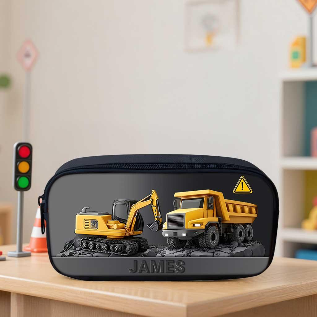 Custom Kids Backpack, Excavator Truck Back To School Backpack, Construction Backpack Birthday Gift For Boys, School Bag For Children Toddler