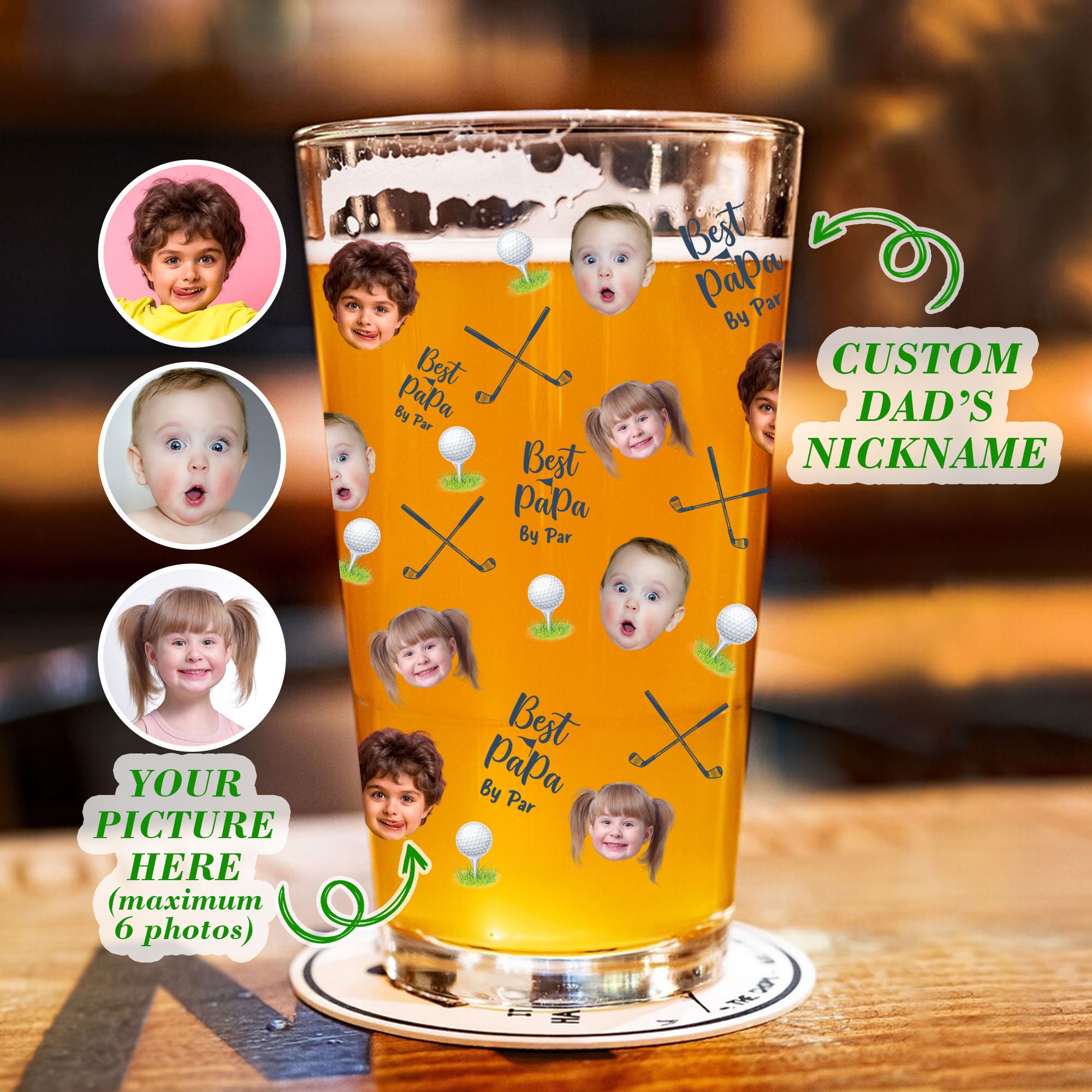 Bicchiere Da Birra Di Frumento Per Nonno | Regalo Personalizzato "Il Miglior Nonno" | 560ml Per Compleanno Natale - Foto 2