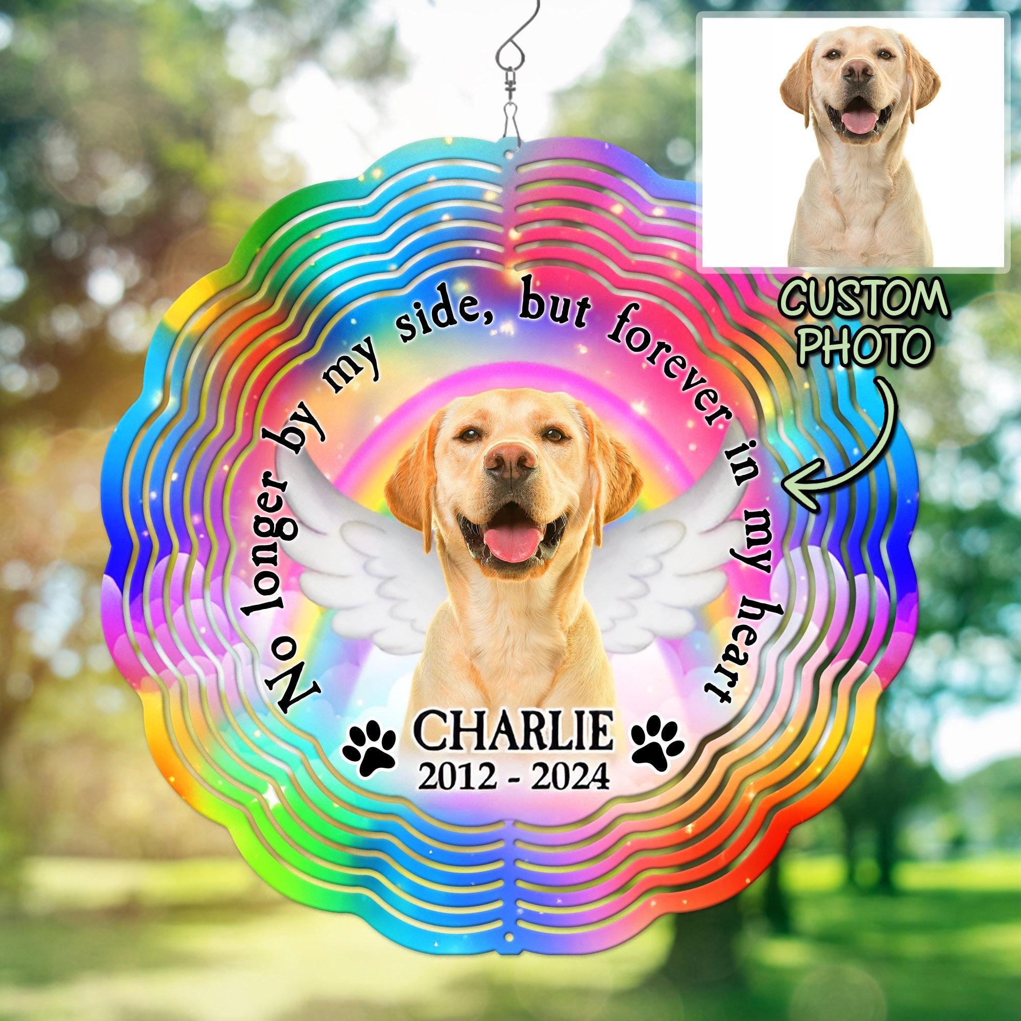 Personalized Pet Memorial Wind Rotator, Wind Spinner For Pet Memorial, Pet Loss Gift, Infant Loss Gift, Miscarriage Gift, Sympathy Gift
