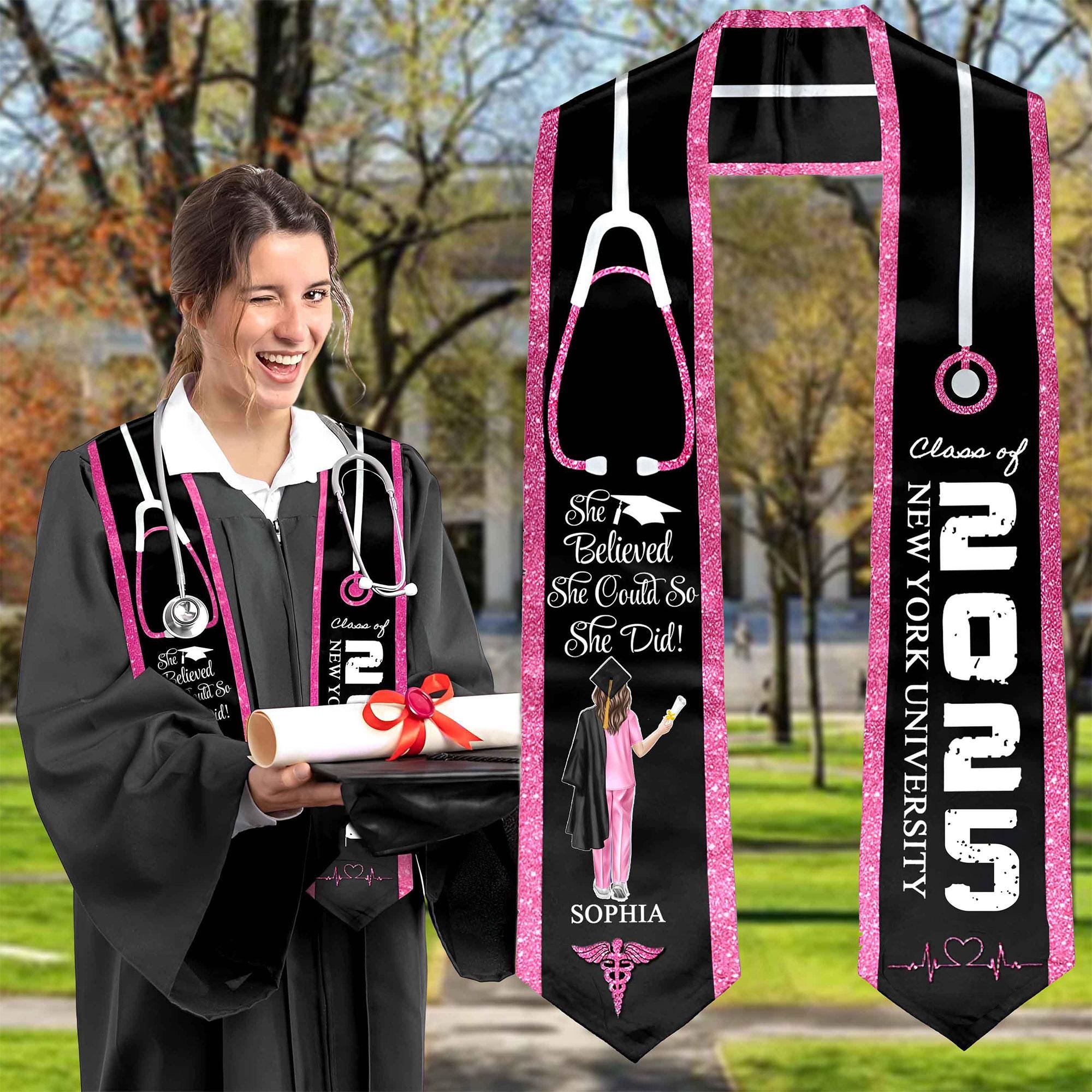 Personalized Nursing Graduation Stoles, Nursing Sash Graduation, Class of  2025, Custom Name and School Stole, RN Nursing 2025 Graduation - Etsy Israel, image size:2000x2000