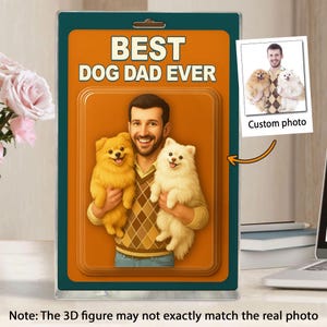 Plaque acrylique personnalisée meilleur papa chien de tous les temps, cadeau personnalisé de fête des pères pour papa chien et grand-père chien, cadeau papa chat, cadeau amoureux des chiens